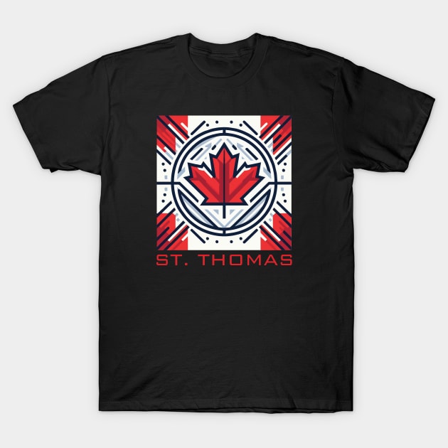 St Thomas Ontario Canada Flag T-Shirt by Heartsake